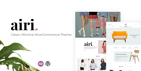 Airi v1.2.3 – WooCommerce干净，最小的主题插图