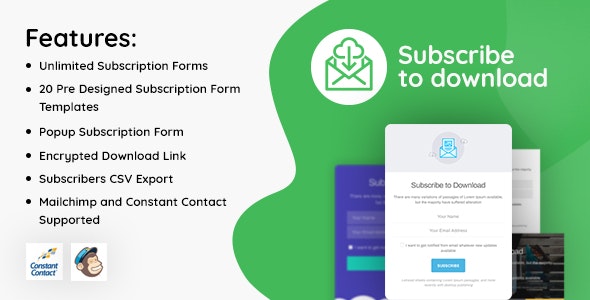 Subscribe to Download v2.0.8 – WordPress订阅下载插件插图