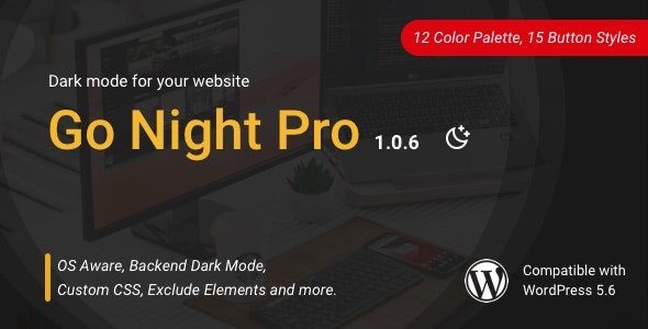 Go Night Pro v1.1.2破解版（已汉化） – WordPress白天/夜间模式切换插件插图