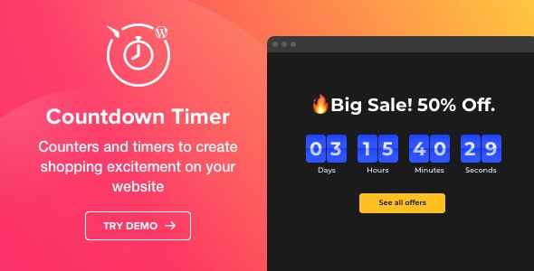 Countdown Timer v1.4.0 – WordPress倒计时插件插图