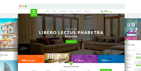 Empire v2.0 – Joomla房地产模板