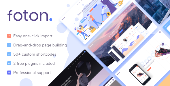 Foton v2.6.1 – 软件和应用着陆页主题插图