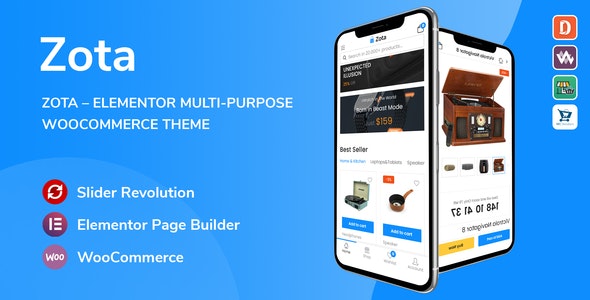 Zota v1.3.6 – Elementor多功能WooCommerce主题插图