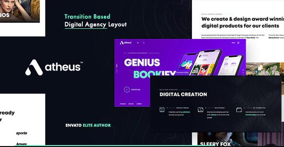 Atheus v1.1.0 – WordPress现代创意机构主题插图