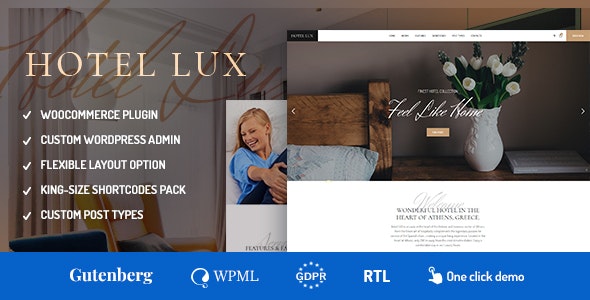 Hotel Lux v1.3.3 – WordPress度假村和水疗中心题插图