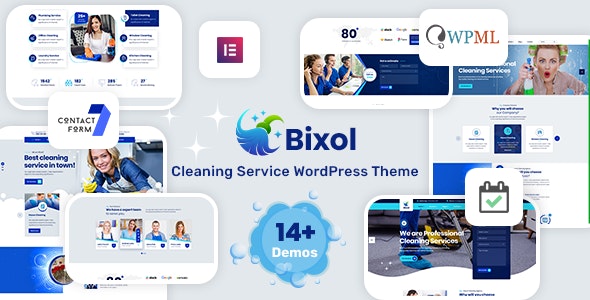 Bixol v1.7.1 –  WordPress清洁服务主题