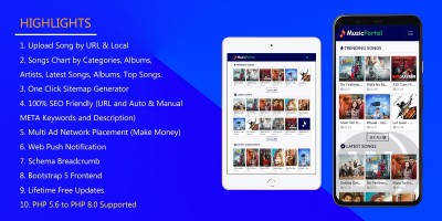 Music PHP v2 源码 – 歌曲门户网站源码插图