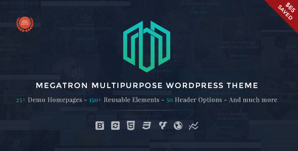 Megatron v4.4 –  响应式多用途 WordPress 主题插图