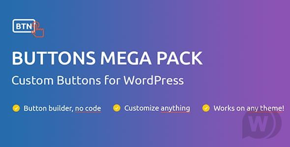 Buttons Mega Pack Pro v2.4（已汉化） – 用于创建 WordPress 按钮的插件插图