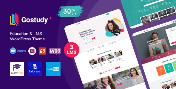 Gostudy v2.5.2 – WordPress教育主题插图