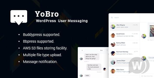 YoBro v2.4.1 – WordPress 个人消息插件插图