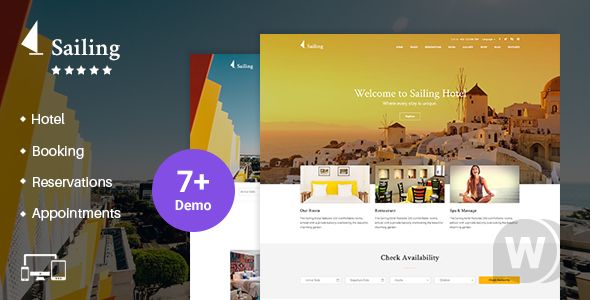 Sailing v4.3.9 开心版 –  WordPress酒店/旅馆模板