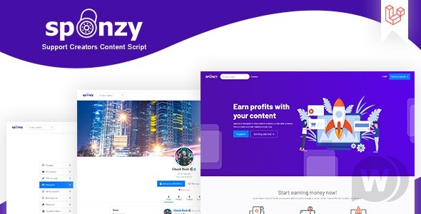 Sponzy v5.8 – 支持创作者内容源码插图