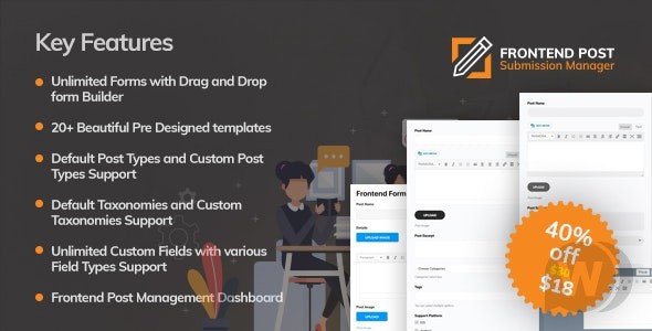 Frontend Post Submission Manager v1.4.2（已汉化） – WordPress前端投稿插件插图