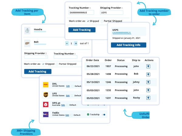 AST Fulfillment Manager ( FORMERLY Advanced Shipment Tracking Pro ) (AST) v4.6.8（已汉化） – WooCommerce订单跟踪物流同步插件插图