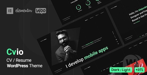 Cvio v3.2.4 – WordPress 简历模板插图