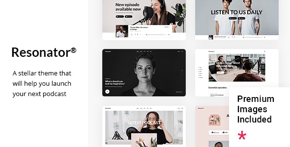 Resonator v1.3 – WordPress 音频播客模板插图