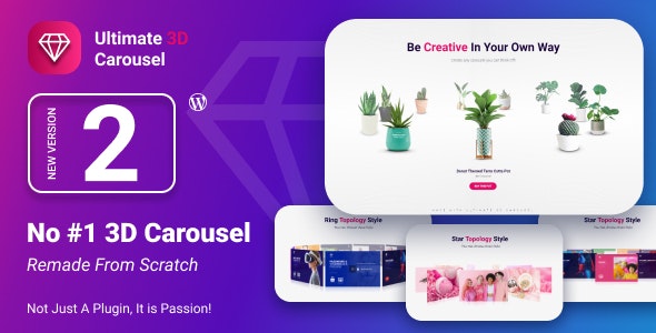 Ultimate 3D Carousel WordPress Plugin v2.0(已汉化)