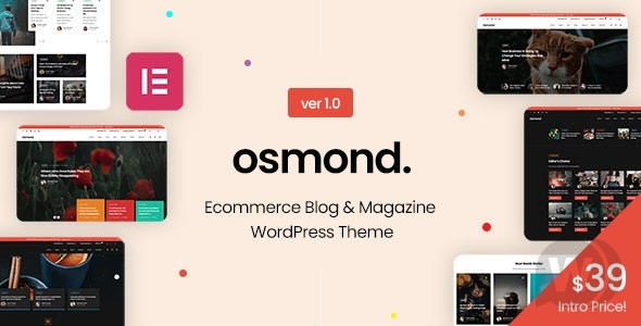 Osmond v1.3 – 电子商务杂志 WordPress 主题插图