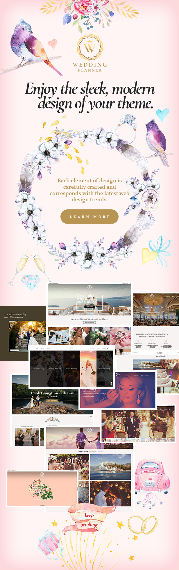 Wedding Planner v6.8 – WordPress婚礼策划主题插图(1)