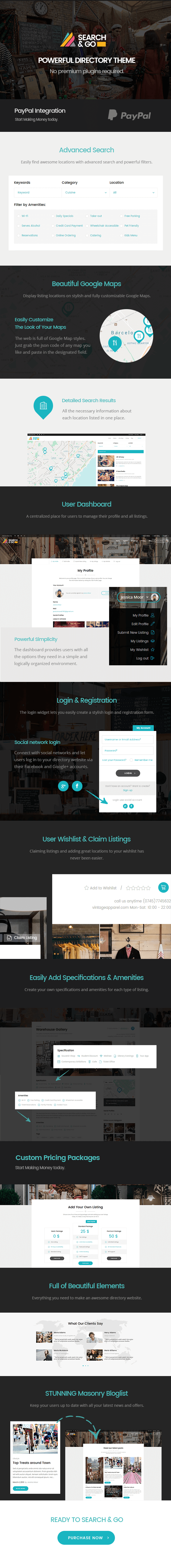 Search & Go v2.6 – 现代 WordPress 目录主题插图(1)