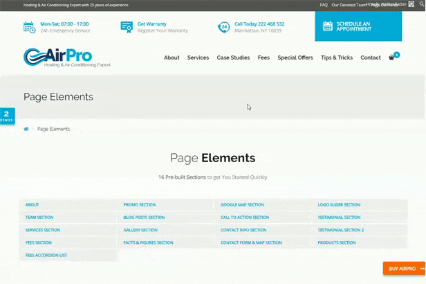 AirPro v2.6.16 – WordPress暖气和空调主题插图(2)