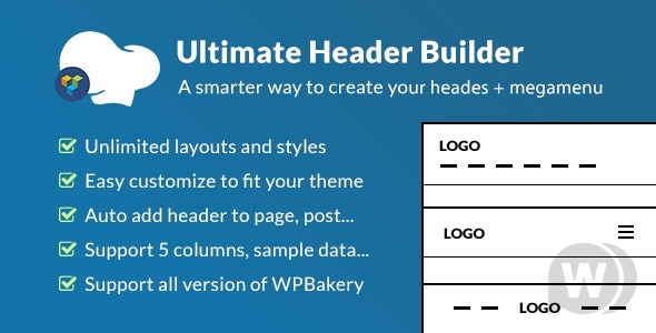 Ultimate Header Builder v1.8 – WPBakery Page Builder 的插件插图