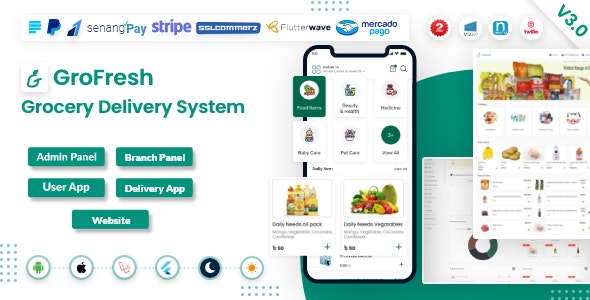 GroFresh v7.6（已汉化） – 杂货店、药店、电子商务、商店插图