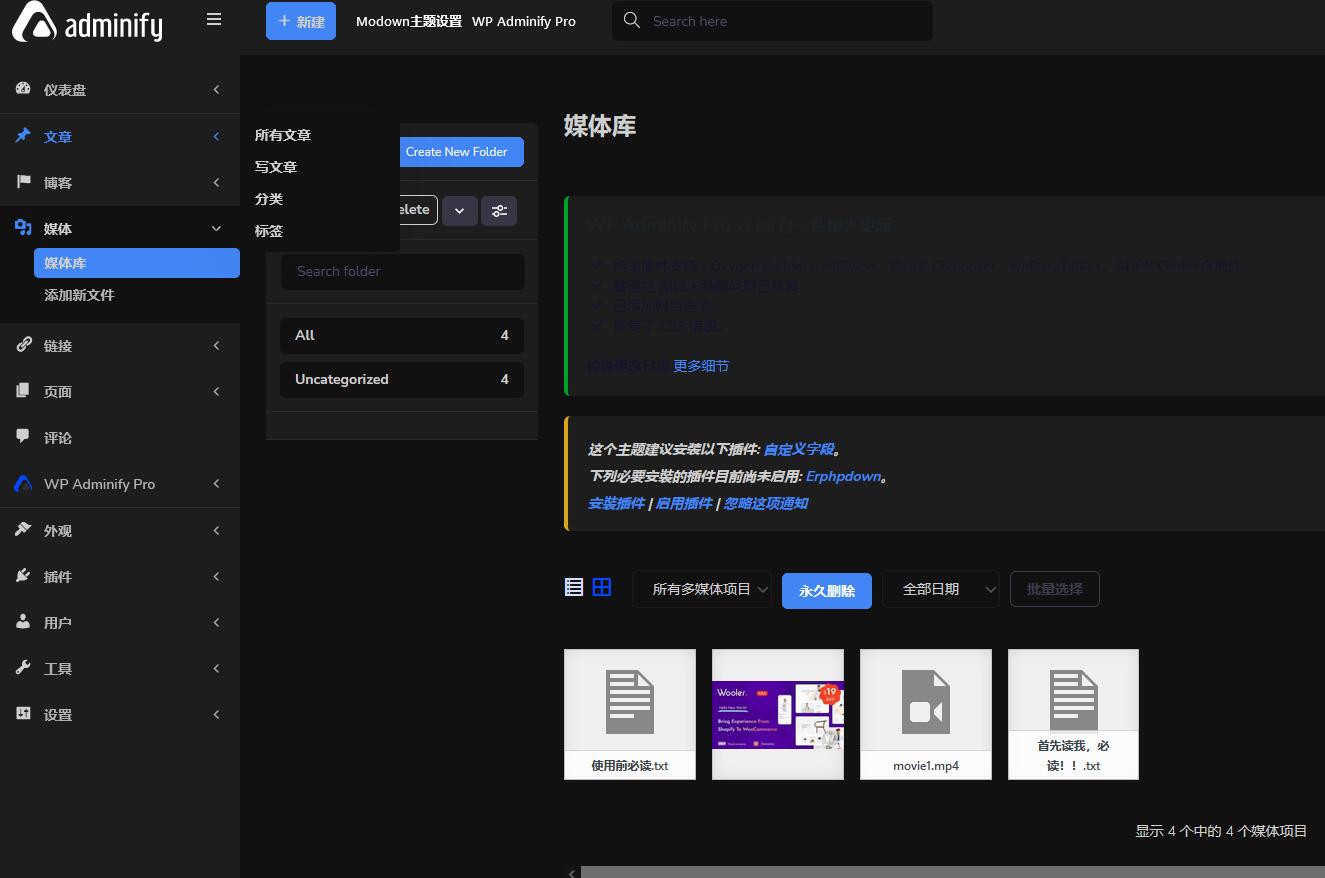 WP Adminify (Pro) v4.0.3.7（已汉化） – WordPress 仪表板插件插图(1)