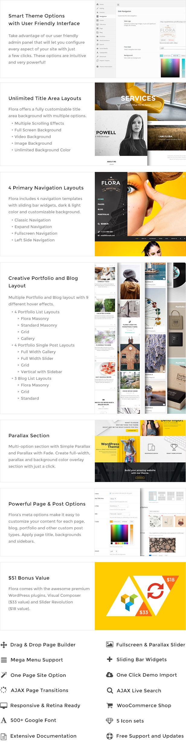 Flora v1.7.4 – 响应式创意 WordPress 主题插图(2)