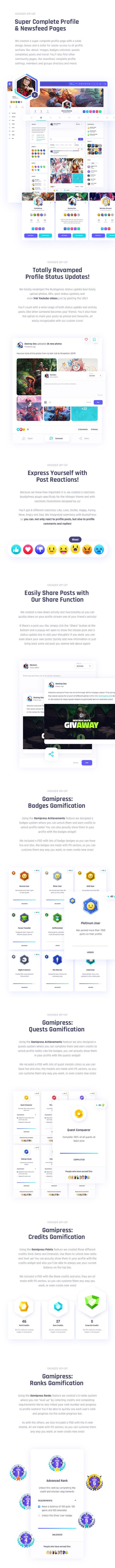 Vikinger v1.9.30激活版（已汉化） – BuddyPress和GamiPress社会社区插图(2)