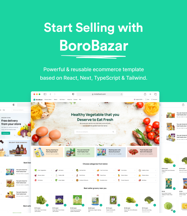 BoroBazar v2.0.3 – 与杂货店和食品店反应电子商务模板插图(1)