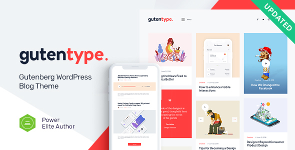 Gutentype v2.1.9 破解版 – 100% Gutenberg WordPress 主题