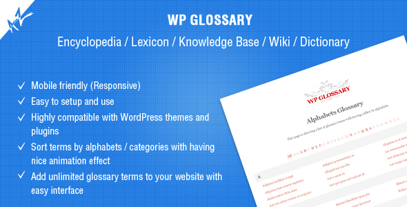 WP Glossary v2.8(已汉化) – WordPress百科全书、词典、知识库插件
