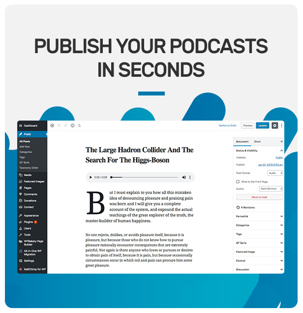 Wpcast v1.4.6（已汉化） –  WordPress音频播客主题插图(2)