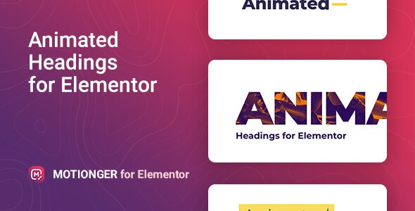 Motionger v2.0.3 – Elementor 的动画标题插图