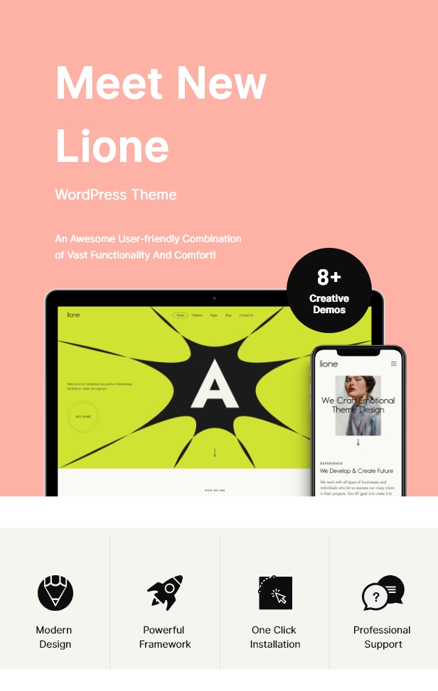 Lione v1.11 –  WordPress创意个人作品集主题插图(1)