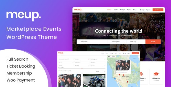 Meup v1.9.5 – WordPress市场活动主题插图