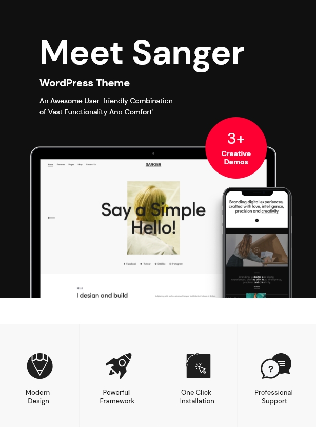 Sanger v1.11.0 –  WordPress创意个人作品集主题插图(1)