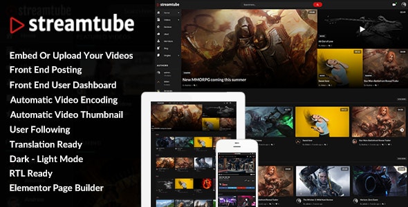 StreamTube v4.8（已汉化） – WordPress视频主题插图