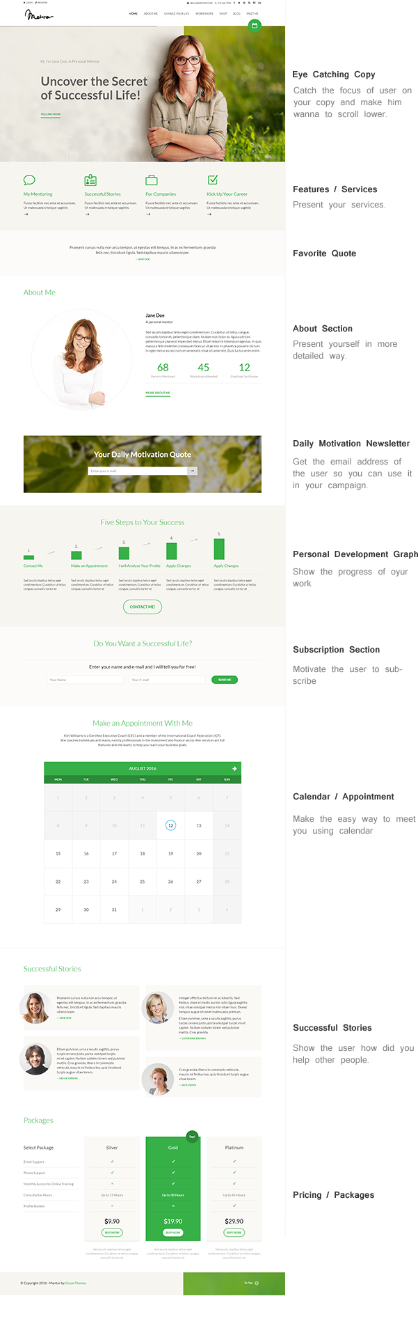 Mentor v2.3.2 – WordPress个人发展培训师的 主题插图(1)