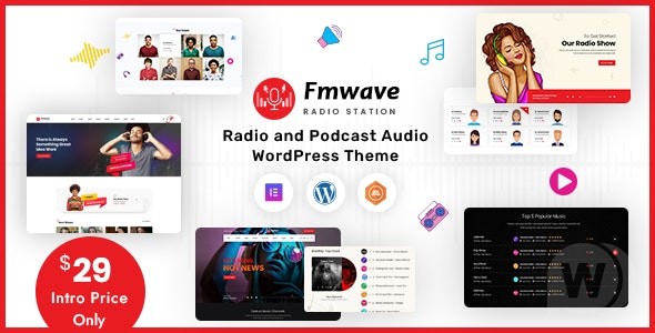 Fmwave v2.8 – WordPress电台主题插图