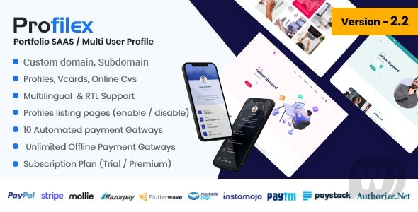 Profilex v3.1 – Portfolio Builder SAAS / 多用户配置文件（多租户）