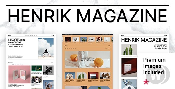 Henrik v1.2.1 – WordPress创意新闻模板