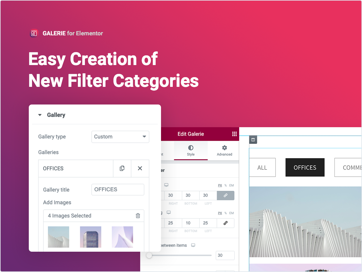 Galerie v1.0 – Elementor 的选项卡式画廊插图(2)
