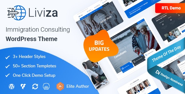 Liviza v3.5 – WordPress移民咨询主题插图