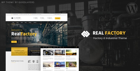 Real Factory v1.4.3 – WordPress工厂/工业/建筑主题插图