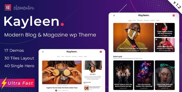 Kayleen v2.3.0 – 博客和杂志的 WordPress 主题插图