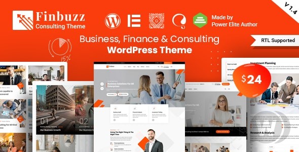 Finbuzz v2.1.2 – 企业业务的 WordPress 主题插图