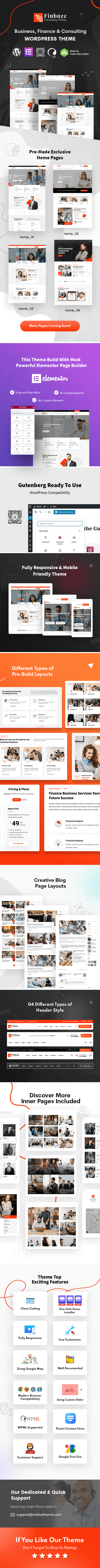 Finbuzz v2.1.2 – 企业业务的 WordPress 主题插图(1)